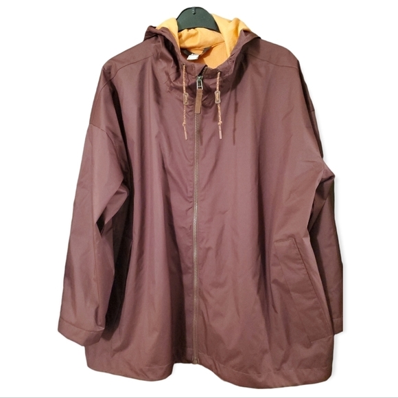 Rei Co op Groundbreaker brown rain jacket with orange lining - Like New - Picture 1 of 8